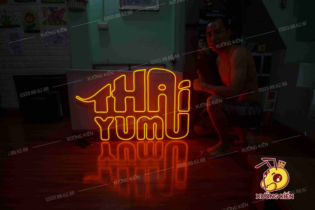 Đèn Neon biển Hiệu Logo Thái Yum
