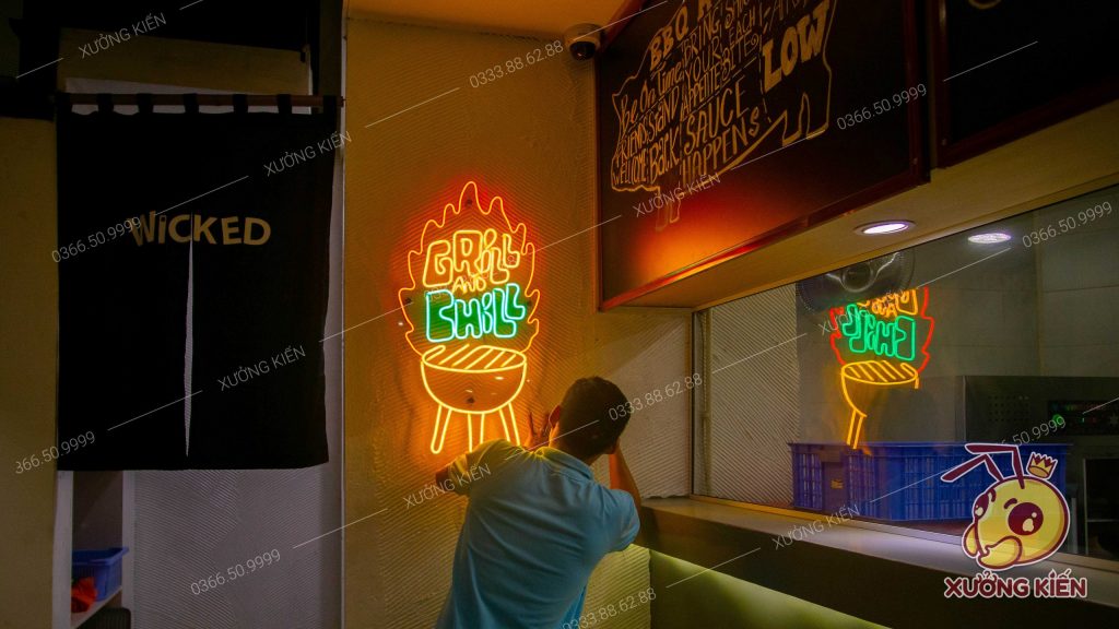 Neon Grill and Chill cho quán BBQ